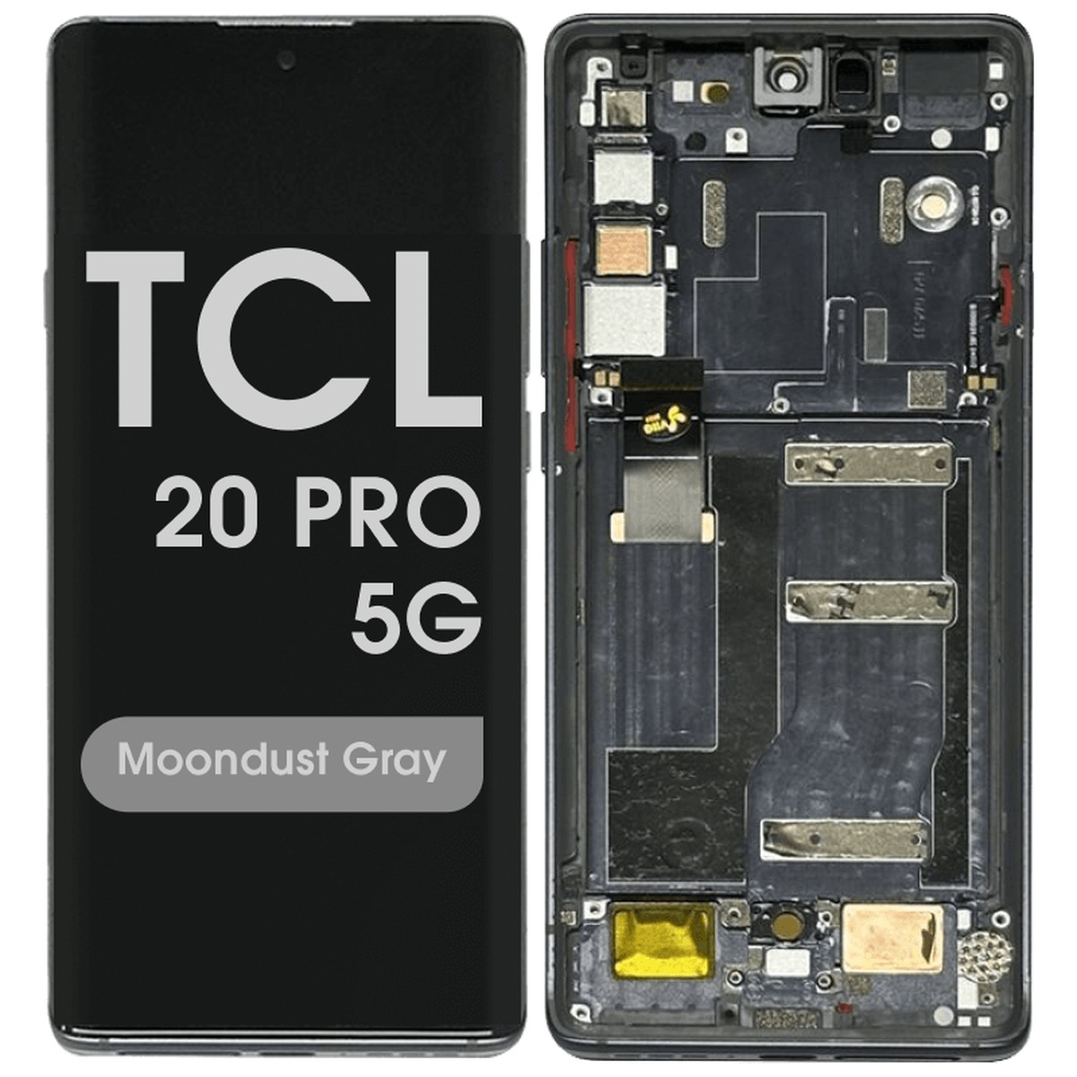 Pantalla OLED con táctil + marco Reacondicionado para TCL 20 Pro 5G, Moondust Gray