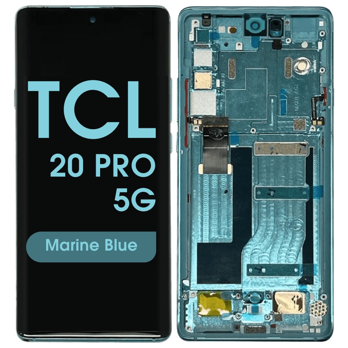 Pantalla OLED con táctil + marco Reacondicionado para TCL 20 Pro 5G, Marine Blue