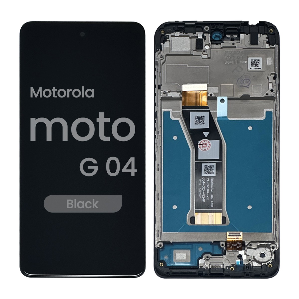 Pantalla con táctil con marco Reacondicionado para Moto G04 (XT2421), Black