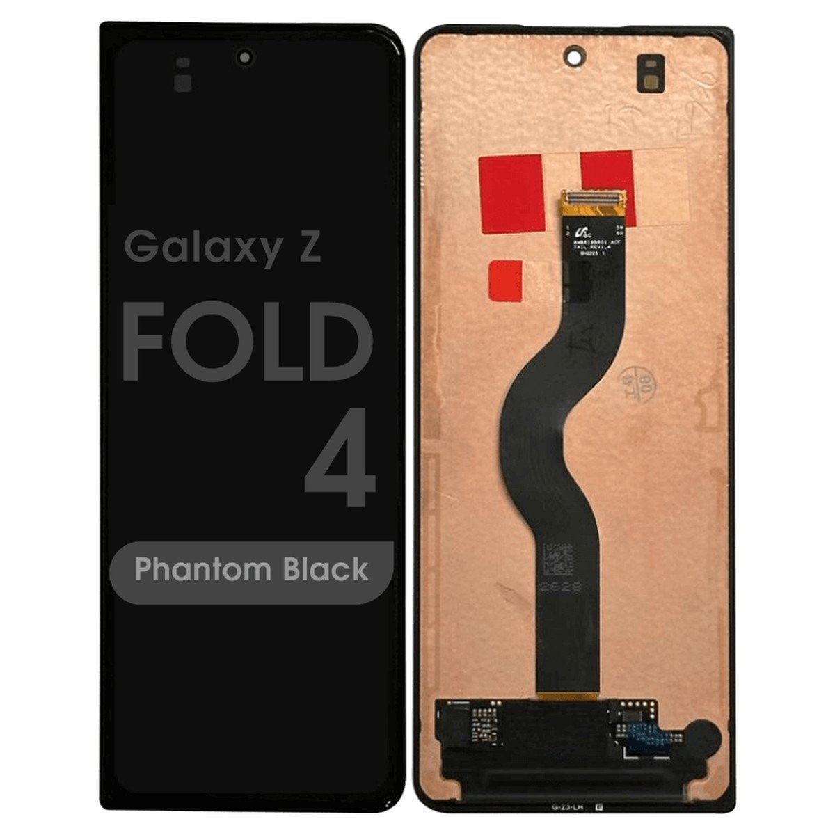 Pantalla Sub OLED con táctil sin marco Reacondicionado para Galaxy Z Fold 4 (F936), Phantom Black
