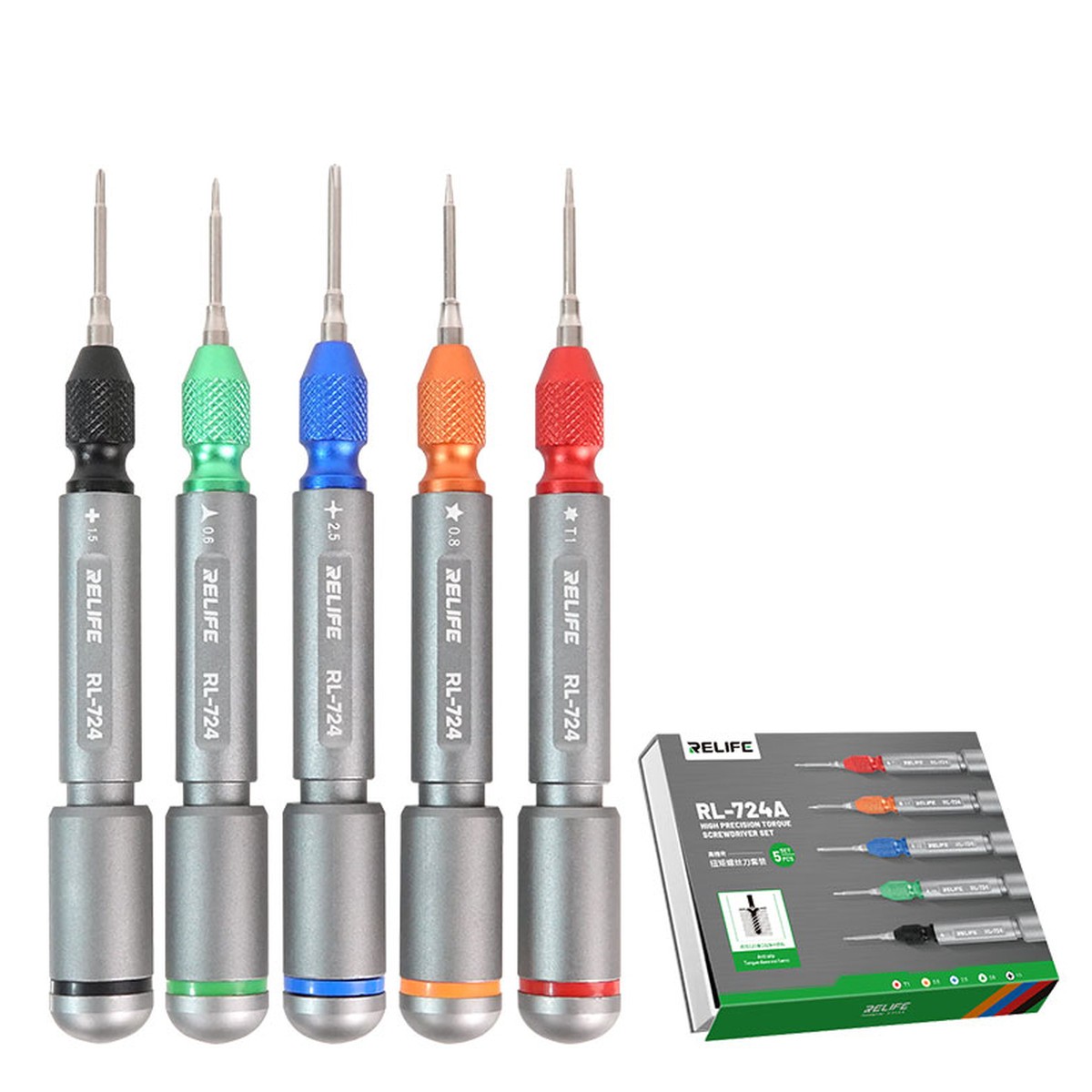 Set de destornilladores con torque RL-724 Relife