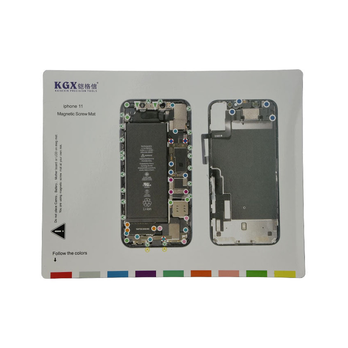 Plantilla magnética de tornillos para iPhone 11