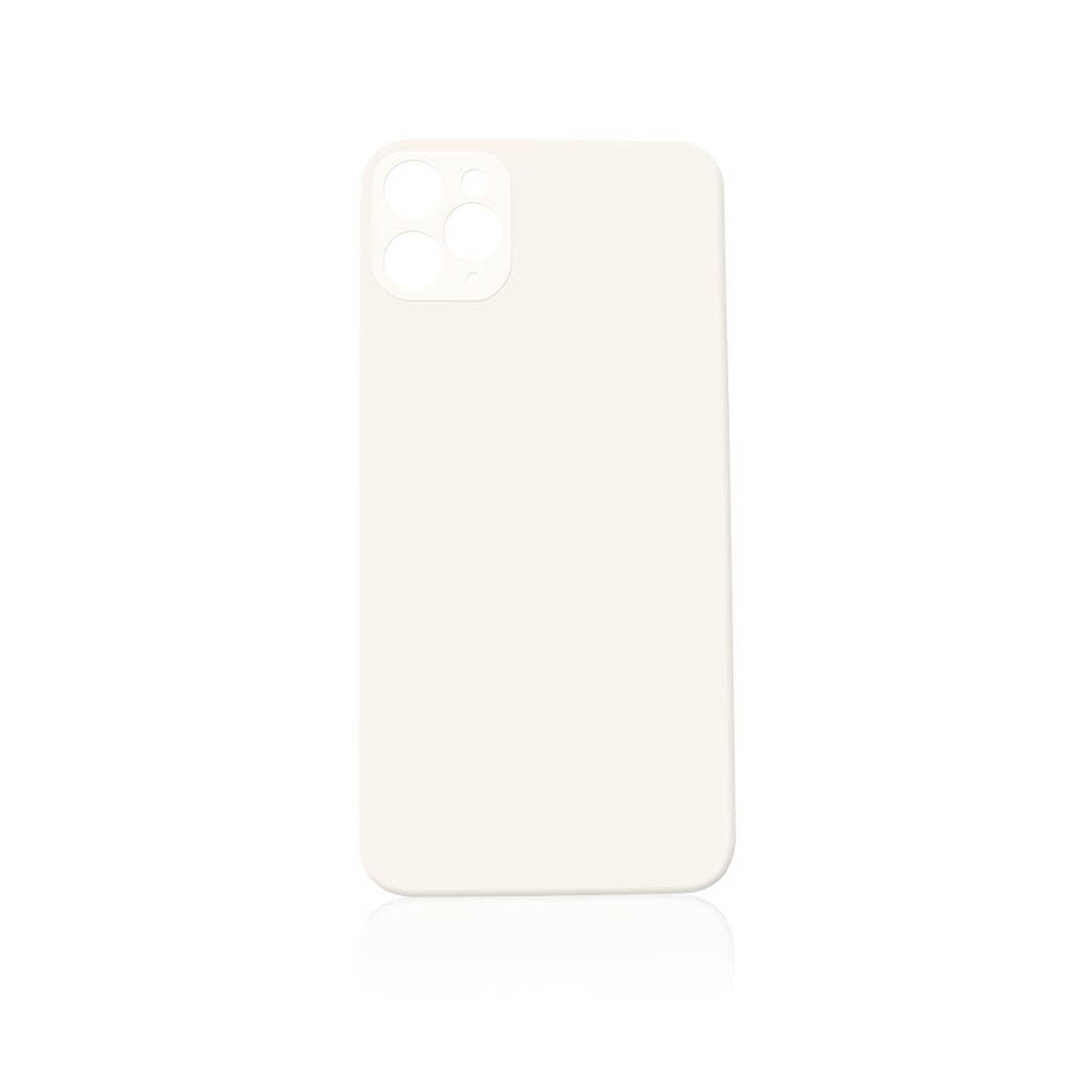 Cristal trasero con adhesivo para iPhone 11 Pro (plateado / orificio grande de cámara)