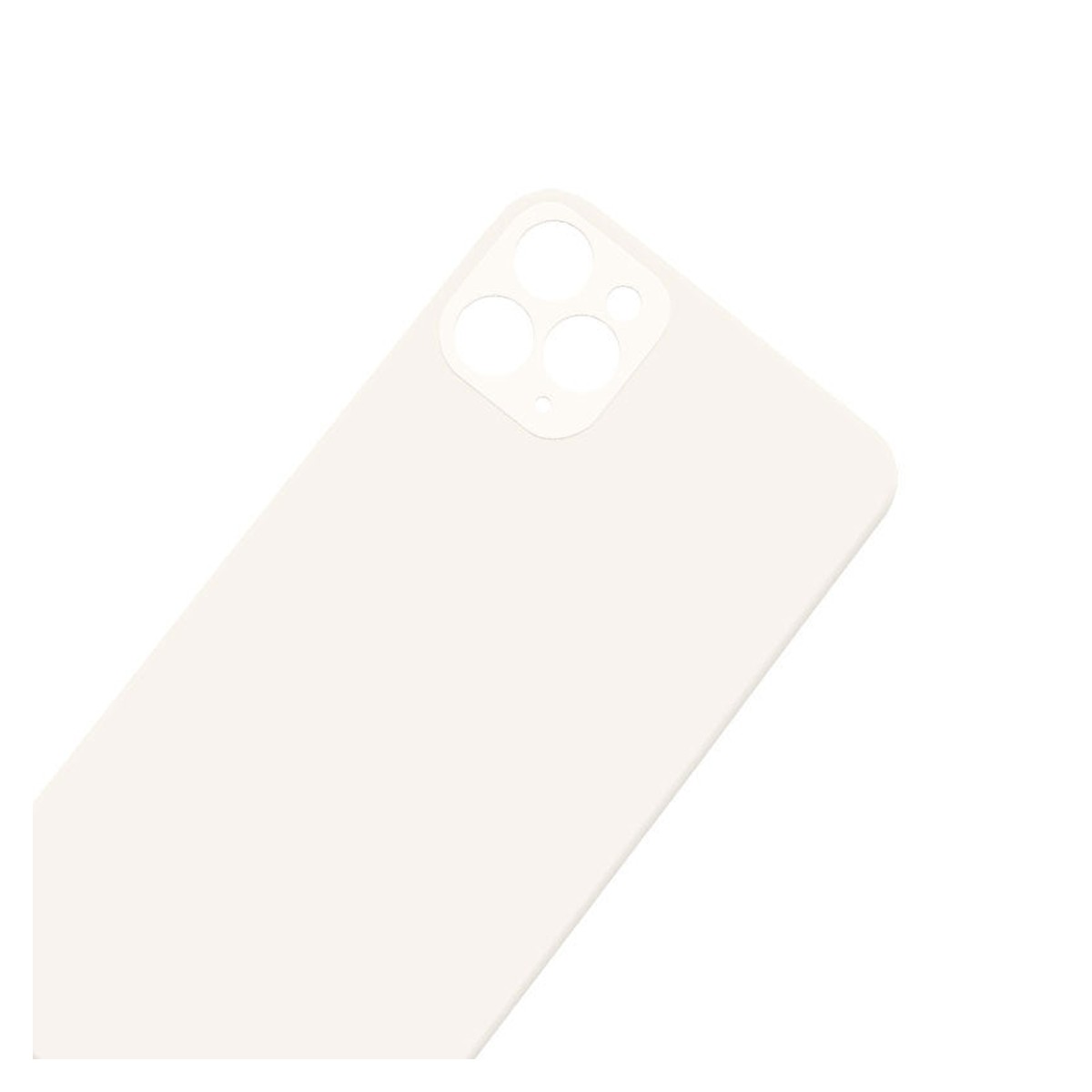 Cristal trasero con adhesivo para iPhone 11 Pro Max (plateado / orificio grande de cámara) — imagen 2