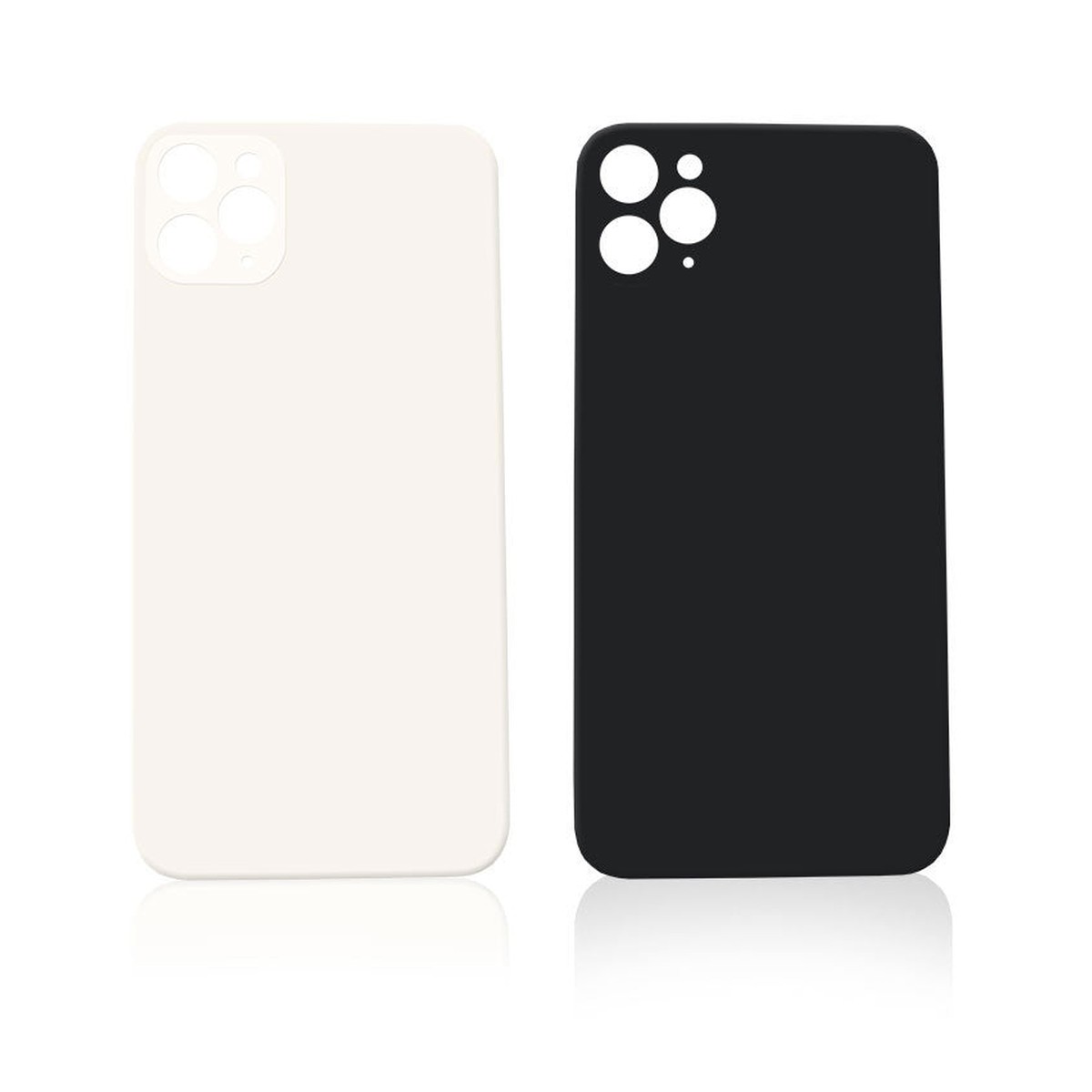 Cristal trasero con adhesivo para iPhone 11 Pro Max (plateado / orificio grande de cámara) — imagen 3