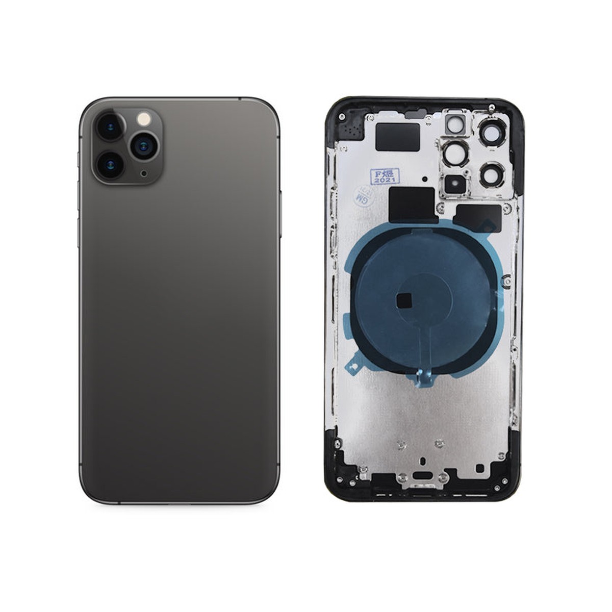 Carcasa trasera para iPhone 11 Pro, gris espacial