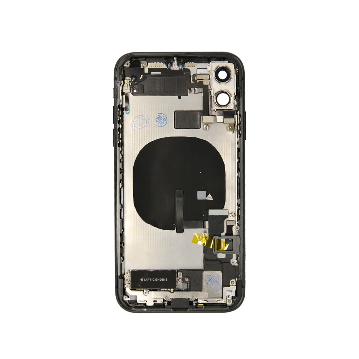 Conjunto de chasis y carcasa trasera con piezas pequeñas preinstaladas para iPhone 11, negro — imagen 3