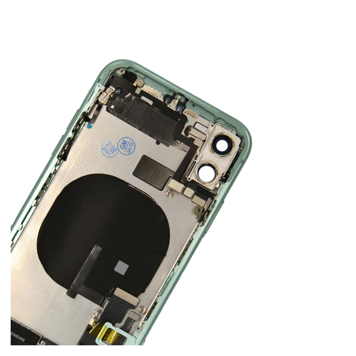 Conjunto de chasis y carcasa trasera con piezas pequeñas preinstaladas para iPhone 11, verde — imagen 5