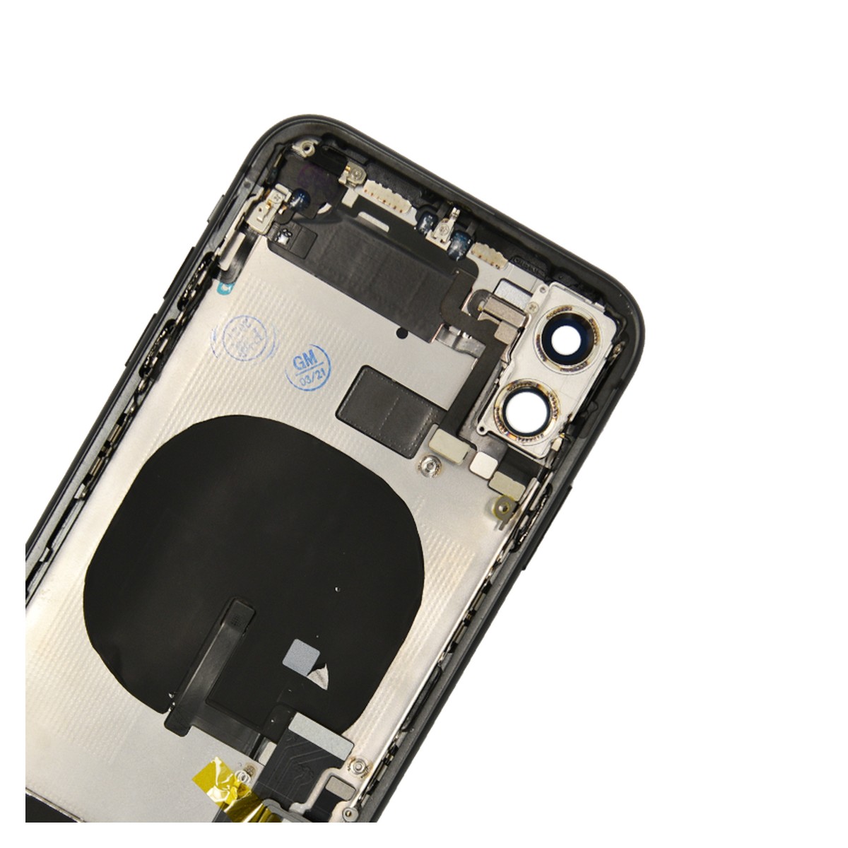 Conjunto de chasis y carcasa trasera con piezas pequeñas preinstaladas para iPhone 11, negro — imagen 5