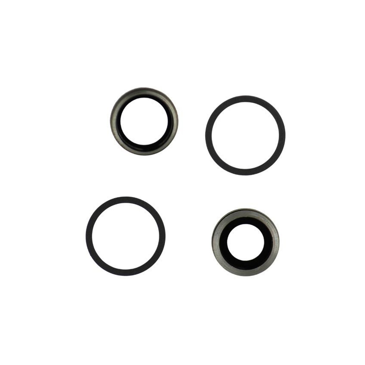 Lente de cámara trasera con anillos para iPhone 12 / iPhone 12 Mini, negro
