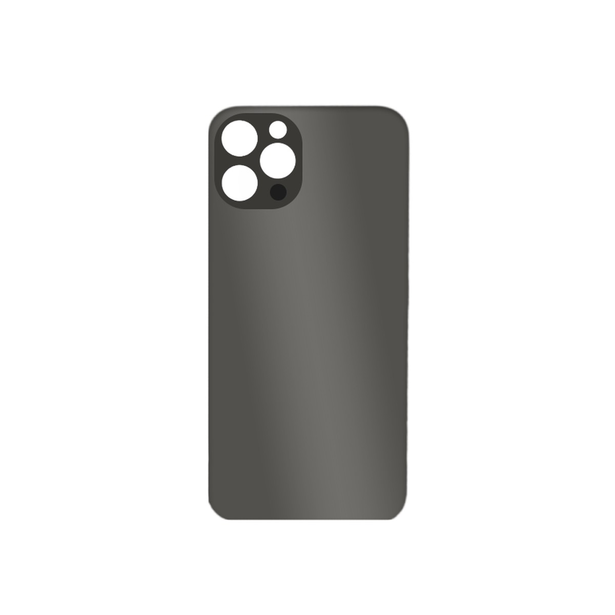 Cristal trasero con adhesivo para iPhone 12 Pro, grafito (orificio grande de cámara) — imagen 2
