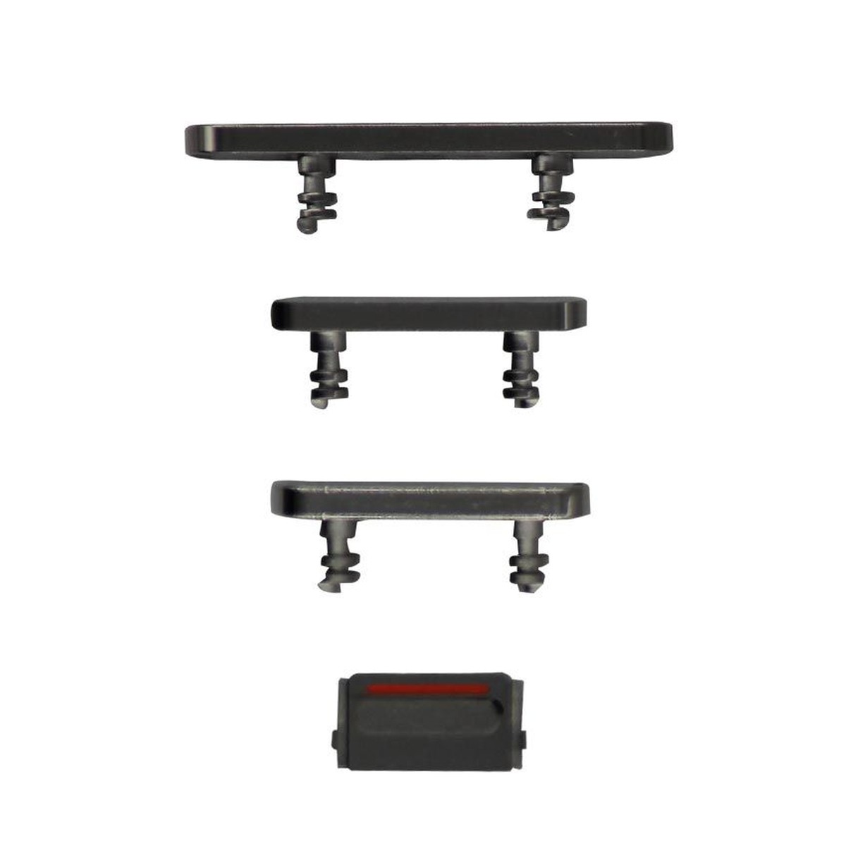 Juego de botones rígidos para iPhone 12 Pro / iPhone 12 Pro Max, plateado (volumen, encendido, silencio)