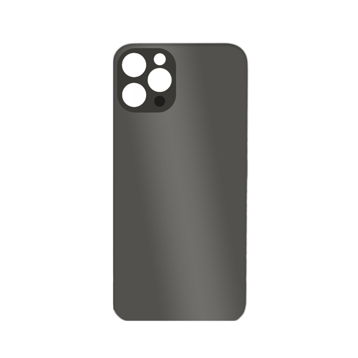 Cristal trasero con adhesivo para iPhone 12 Pro Max, grafito (orificio grande de cámara) — imagen 2