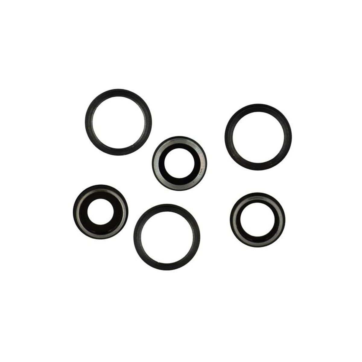 Lente de cámara trasera con anillos para iPhone 12 Pro Max, grafito