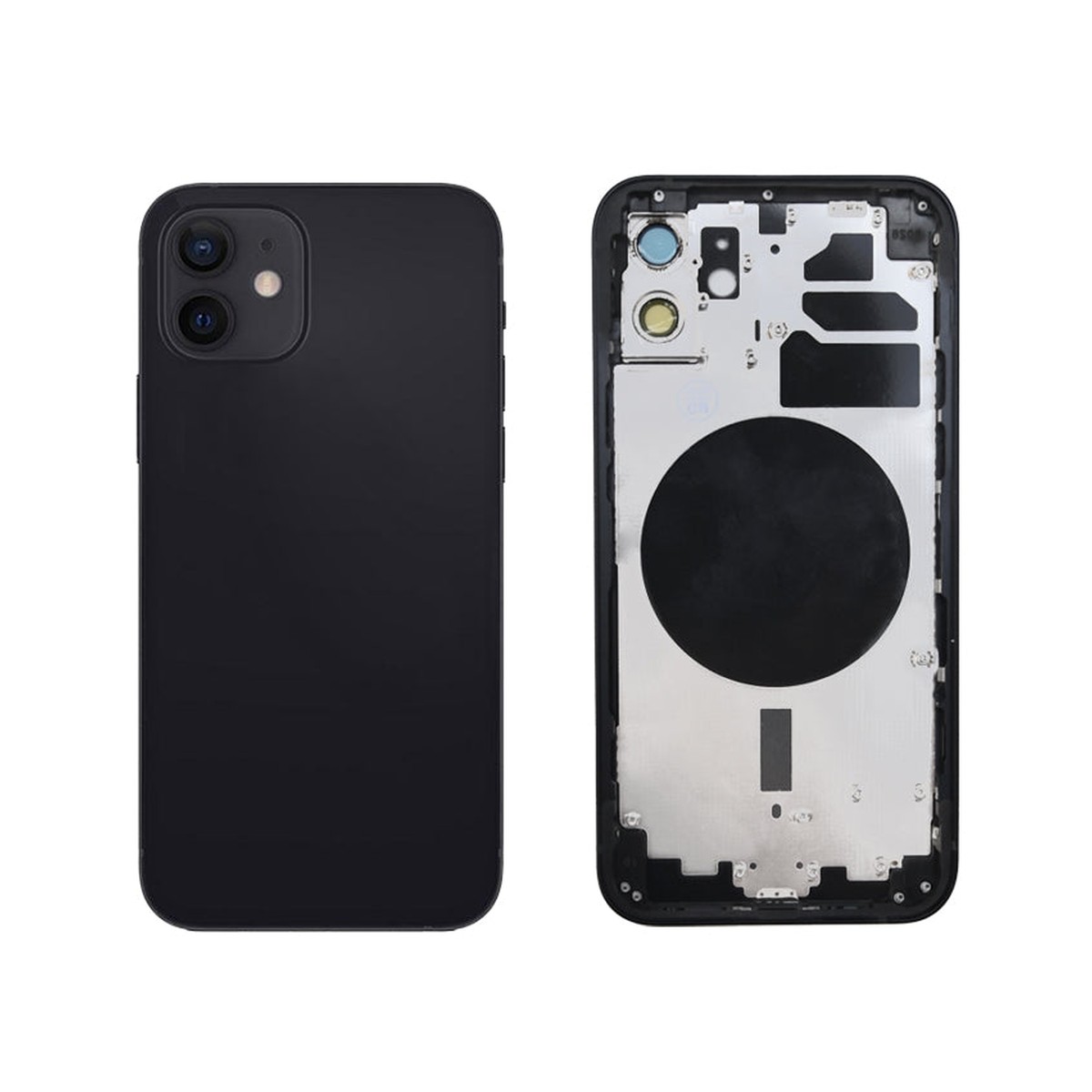 Carcasa trasera para iPhone 12, negro