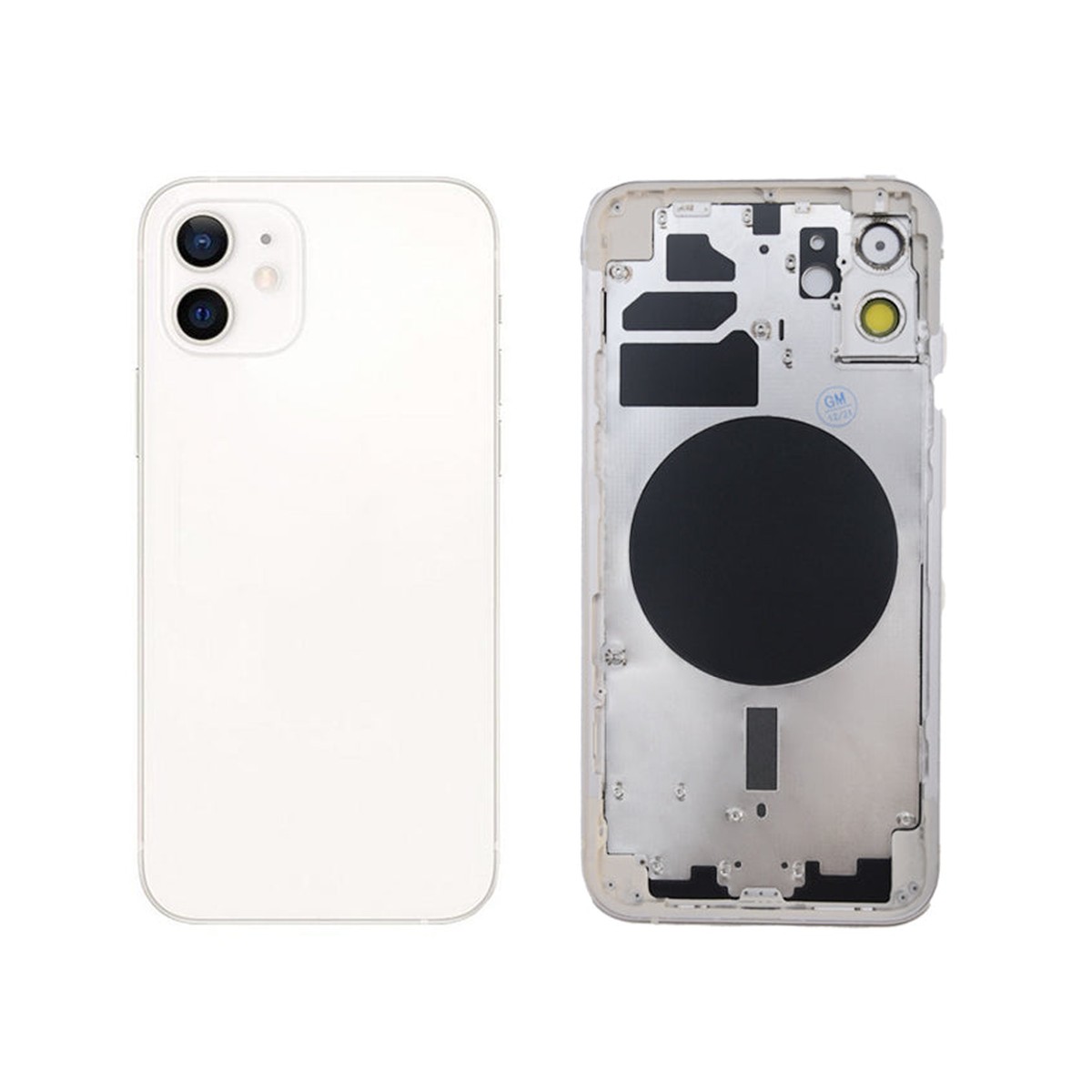 Carcasa trasera para iPhone 12, blanco