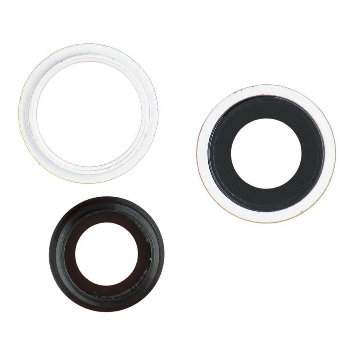 Lente de cámara trasera con anillos para iPhone 13 / iPhone 13 Mini, rosa
