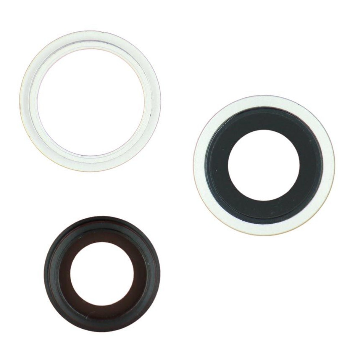 Lente de cámara trasera con anillos para iPhone 13 / iPhone 13 Mini, luz estelar