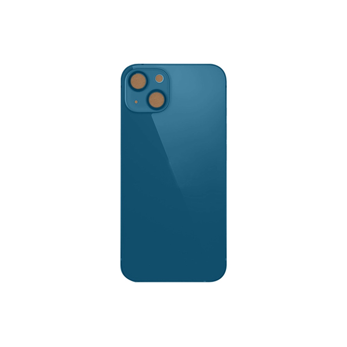 Cristal trasero con adhesivo para iPhone 13 Mini, azul (orificio grande de cámara) — imagen 2