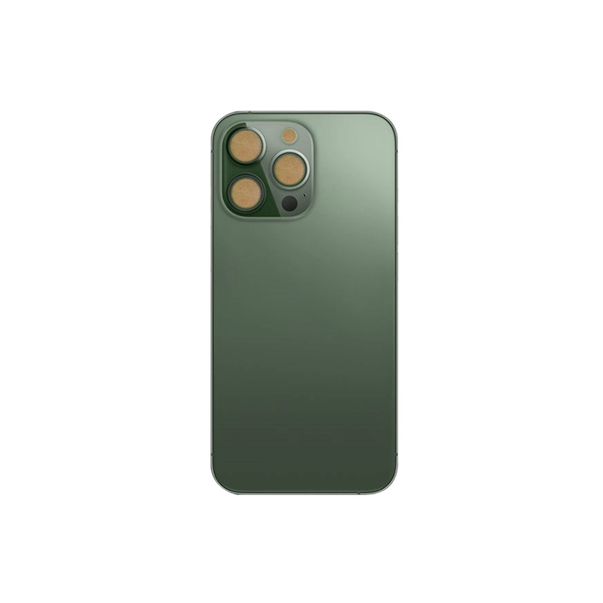 Cristal trasero con adhesivo para iPhone 13 Pro, verde alpino (orificio grande de cámara) — imagen 2