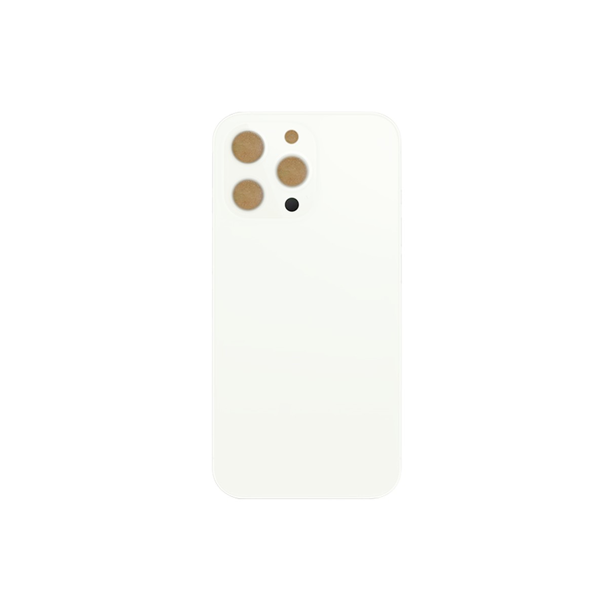 Cristal trasero con adhesivo para iPhone 13 Pro, plateado (orificio grande de cámara) — imagen 2