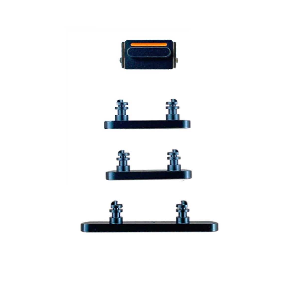Juego de botones rígidos para iPhone 13 Pro / iPhone 13 Pro Max, azul (volumen, encendido, silencio)