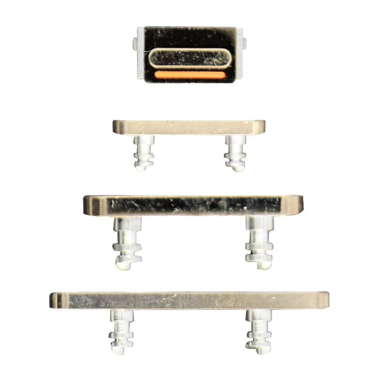Juego de botones rígidos para iPhone 13 Pro / iPhone 13 Pro Max, dorado (volumen, encendido, silencio)