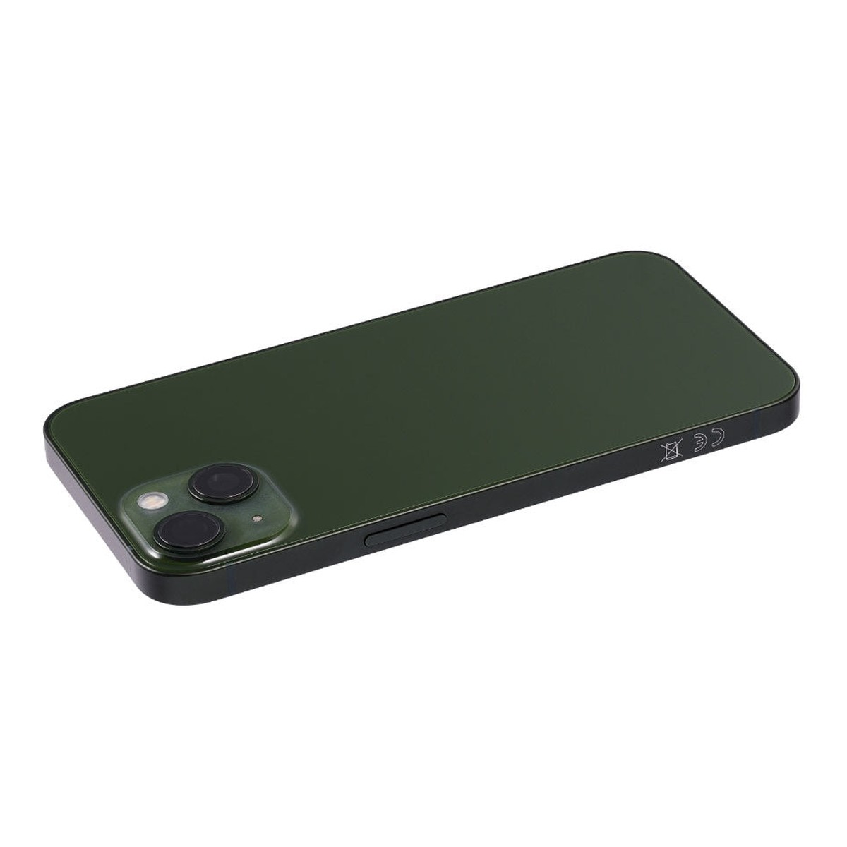 Carcasa trasera con piezas pequeñas preinstaladas para iPhone 13, verde — imagen 2