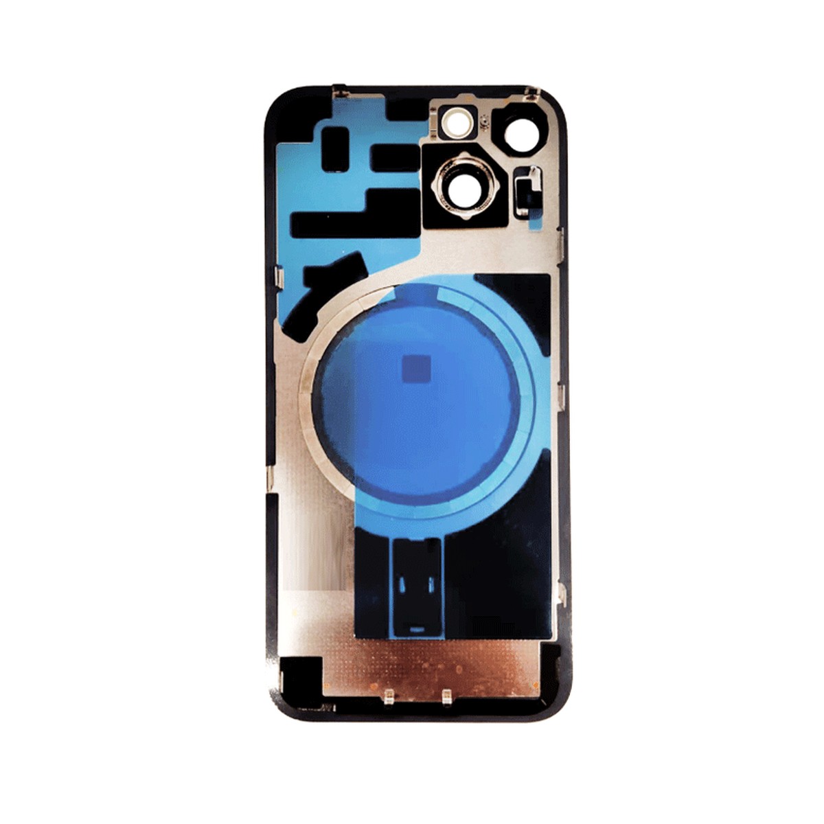 Cristal trasero con imán MagSafe / lente de cámara / bisel de cámara / placa metálica para iPhone 14, azul — imagen 3