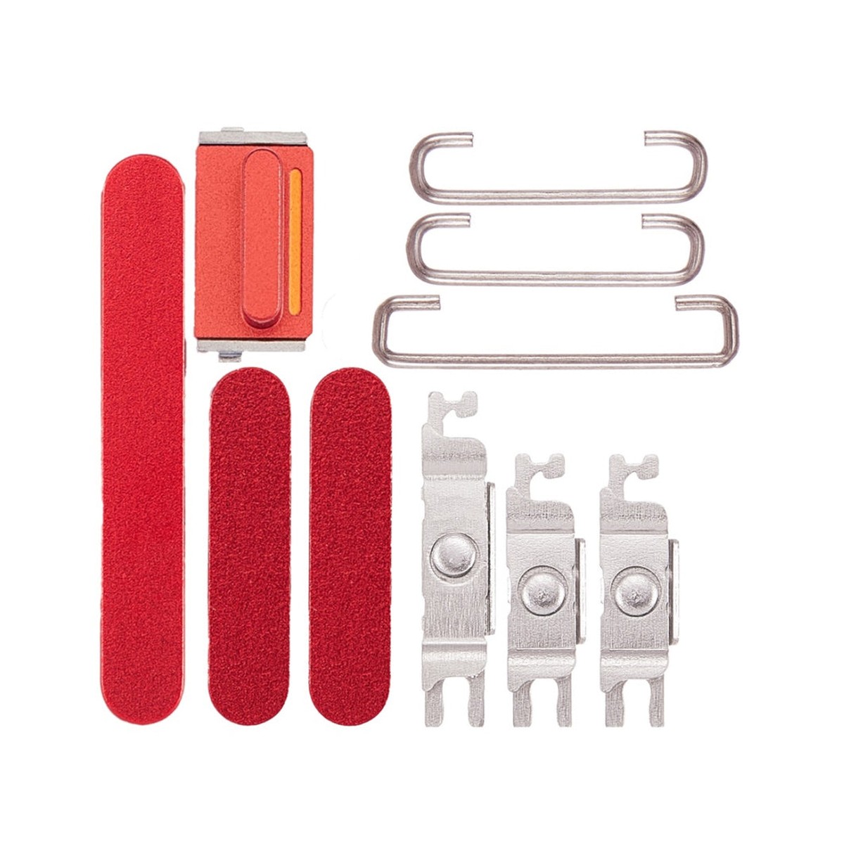 Botones rígidos para iPhone 14 Plus, rojo (encendido / volumen / vibración)