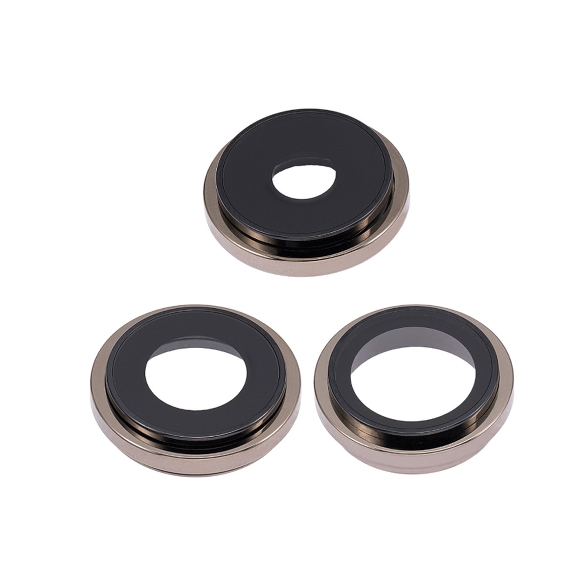 Lente de cámara trasera con soporte y bisel para iPhone 14 Pro / 14 Pro Max, dorado — imagen 2