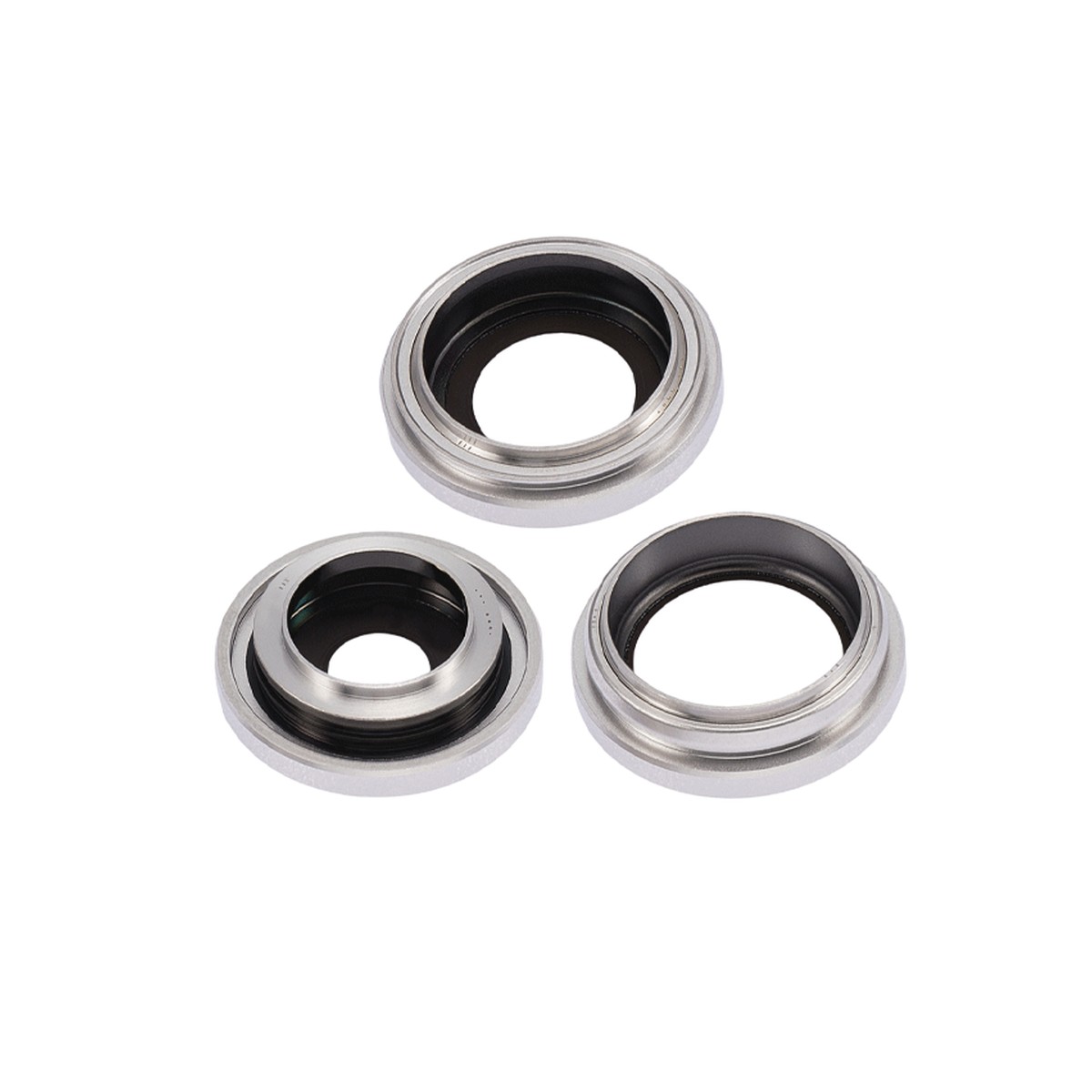 Lente de cámara trasera con soporte y bisel para iPhone 14 Pro / 14 Pro Max, plateado — imagen 2