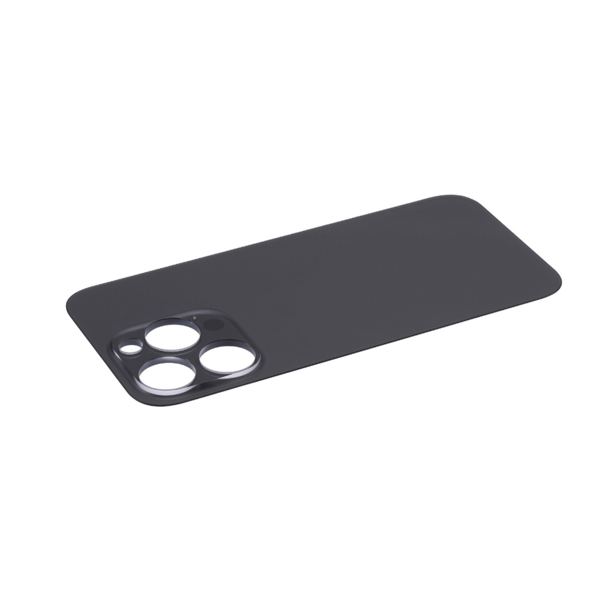 Cristal trasero con adhesivo para iPhone 14 Pro, negro espacial (orificio grande de cámara) — imagen 3