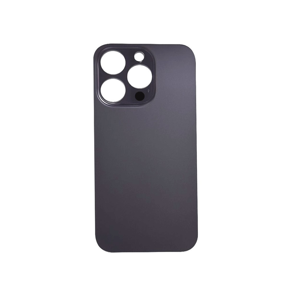 Cristal trasero con adhesivo para iPhone 14 Pro Max, morado oscuro (orificio grande de cámara)