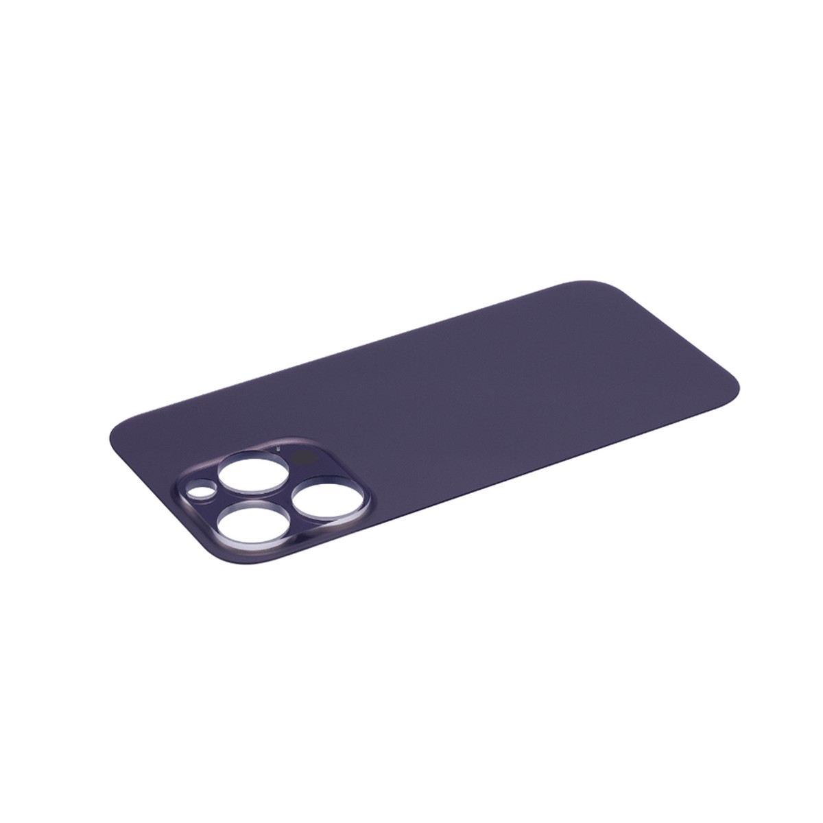 Cristal trasero con adhesivo para iPhone 14 Pro Max, morado oscuro (orificio grande de cámara) — imagen 3