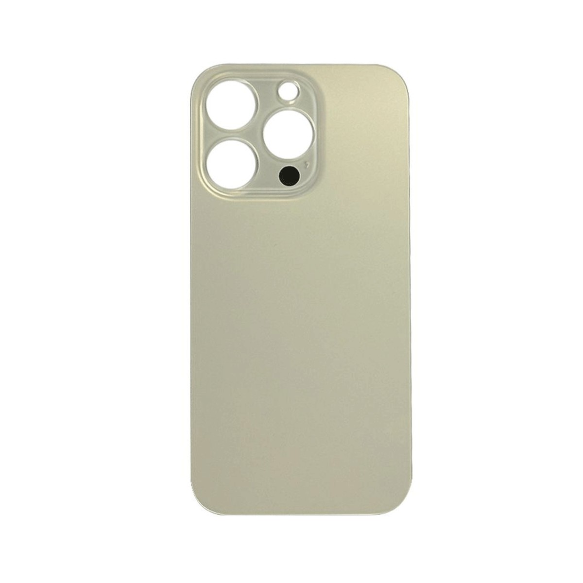 Cristal trasero con adhesivo para iPhone 14 Pro Max, dorado (orificio grande de cámara)