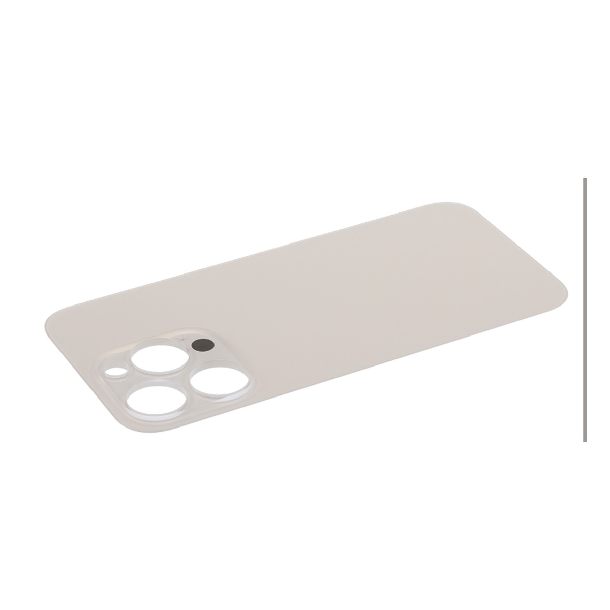 Cristal trasero con adhesivo para iPhone 14 Pro Max, dorado (orificio grande de cámara) — imagen 3