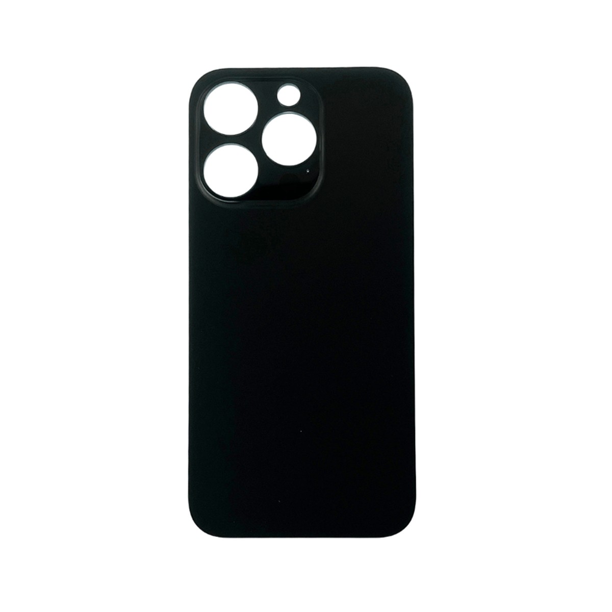 Cristal trasero con adhesivo para iPhone 14 Pro Max, negro espacial (orificio grande de cámara)