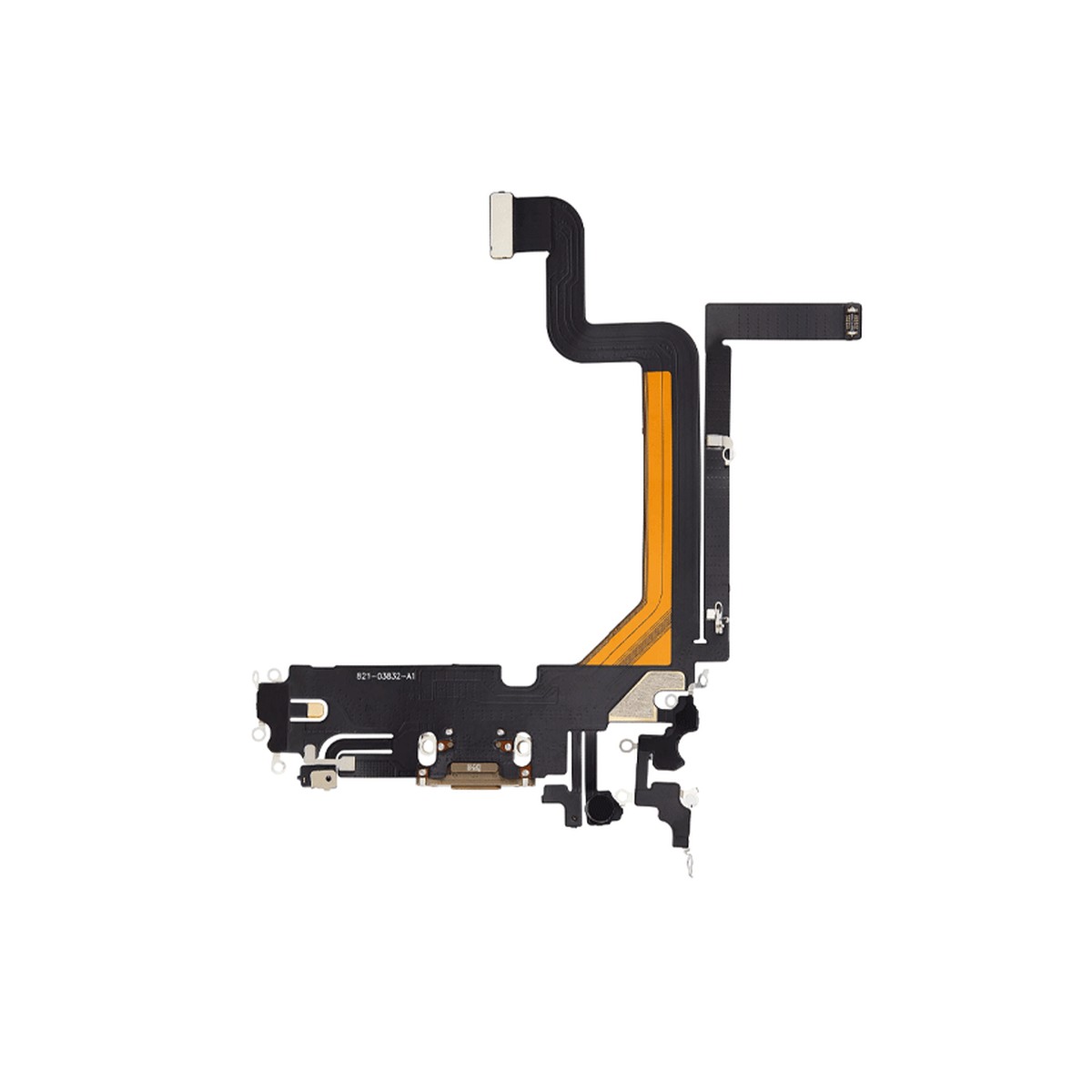 Cable flex con conector de puerto de carga para iPhone 14 Pro Max, dorado — imagen 2