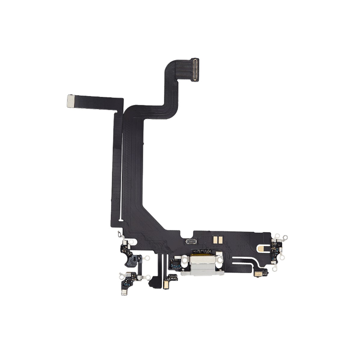 Cable flex con conector de puerto de carga para iPhone 14 Pro Max, plateado
