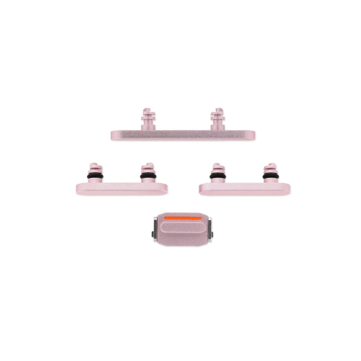 Botones rígidos para iPhone 15 / 15 Plus, rosa (encendido / volumen / vibración)