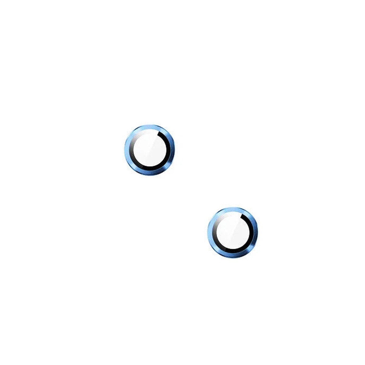 Lente de cámara trasera con soporte y bisel para iPhone 15 / 15 Plus, azul