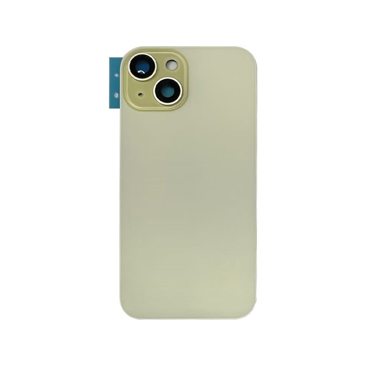 Cristal trasero con imán MagSafe / lente de cámara / bisel de cámara / placa metálica para iPhone 15, amarillo — imagen 2