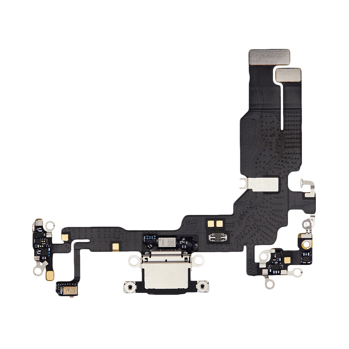 Cable flex con conector de puerto de carga para iPhone 15, negro