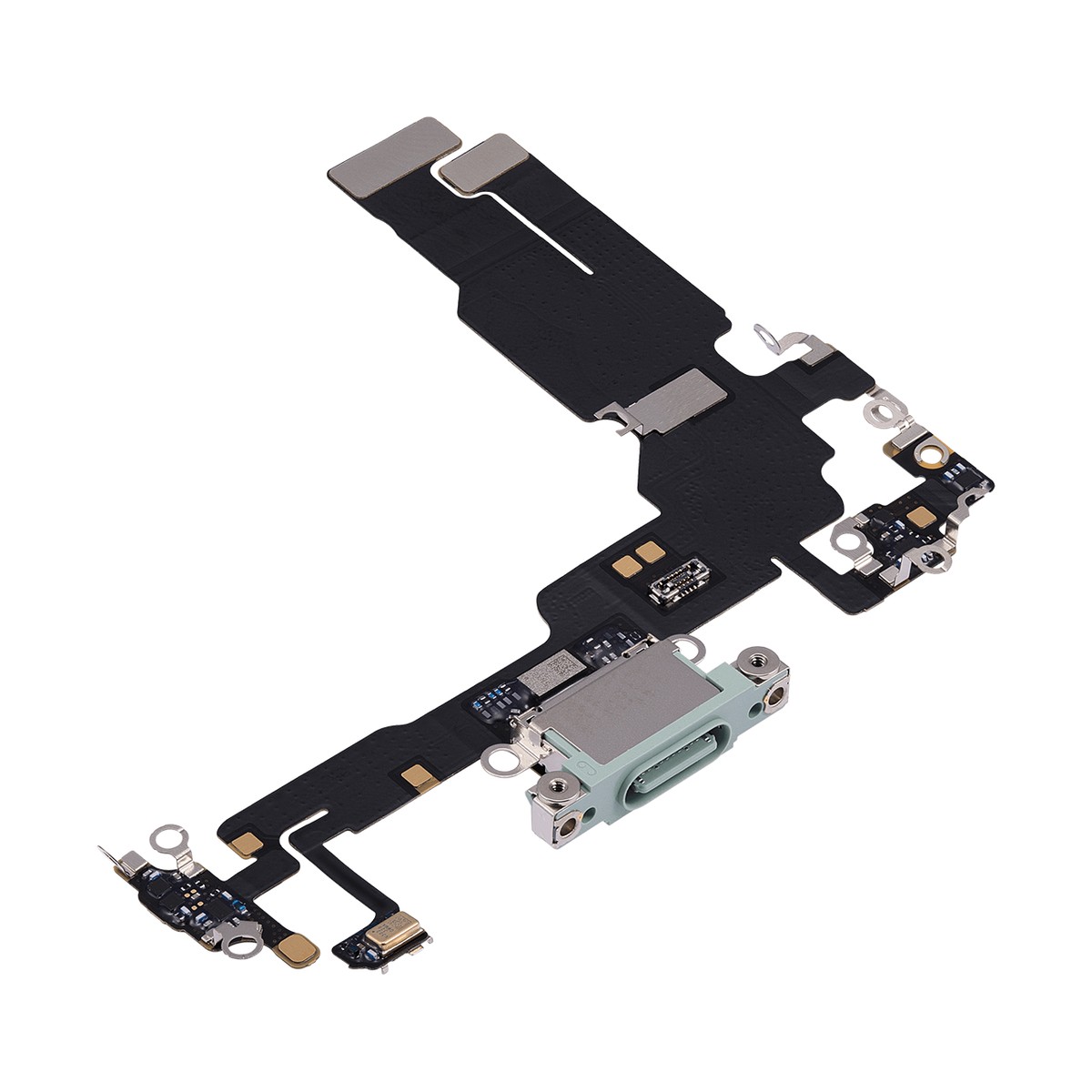Cable flex con conector de puerto de carga para iPhone 15, verde — imagen 3