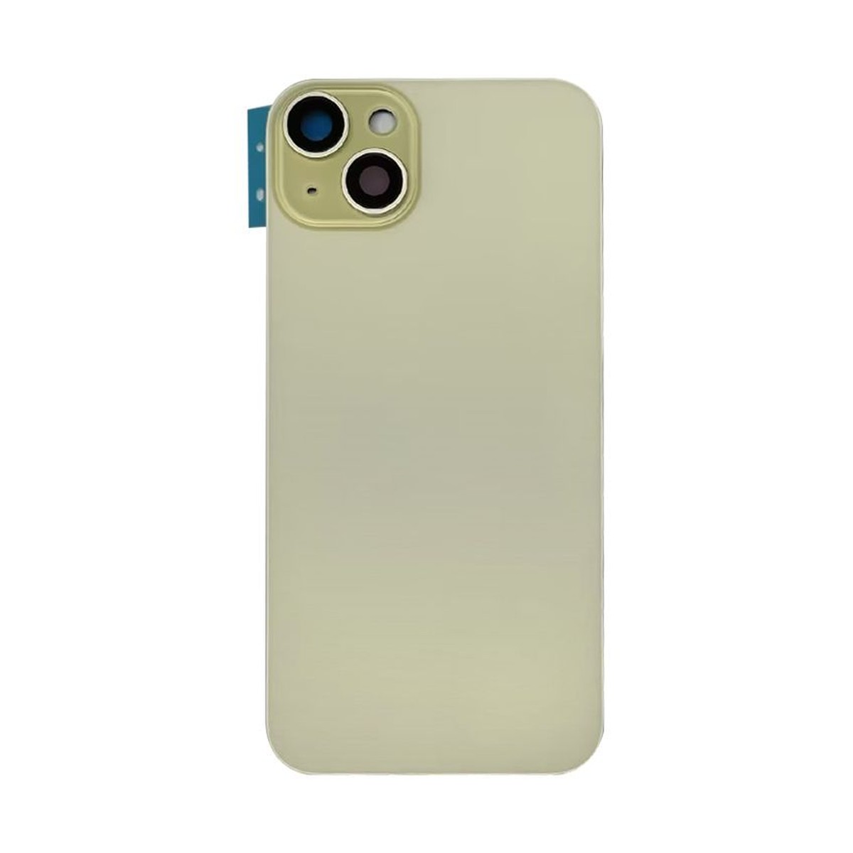 Cristal trasero con imán MagSafe / lente de cámara / bisel de cámara / placa metálica para iPhone 15 Plus, amarillo — imagen 2