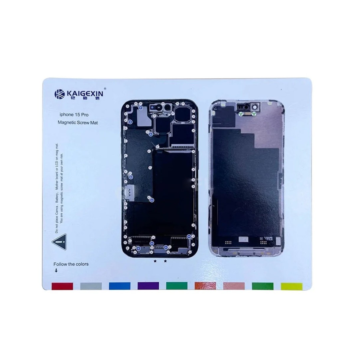 Plantilla magnética de tornillos para iPhone 15 Pro
