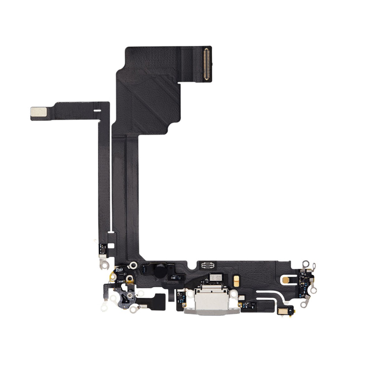 Cable flex con conector de puerto de carga para iPhone 15 Pro Max, titanio blanco