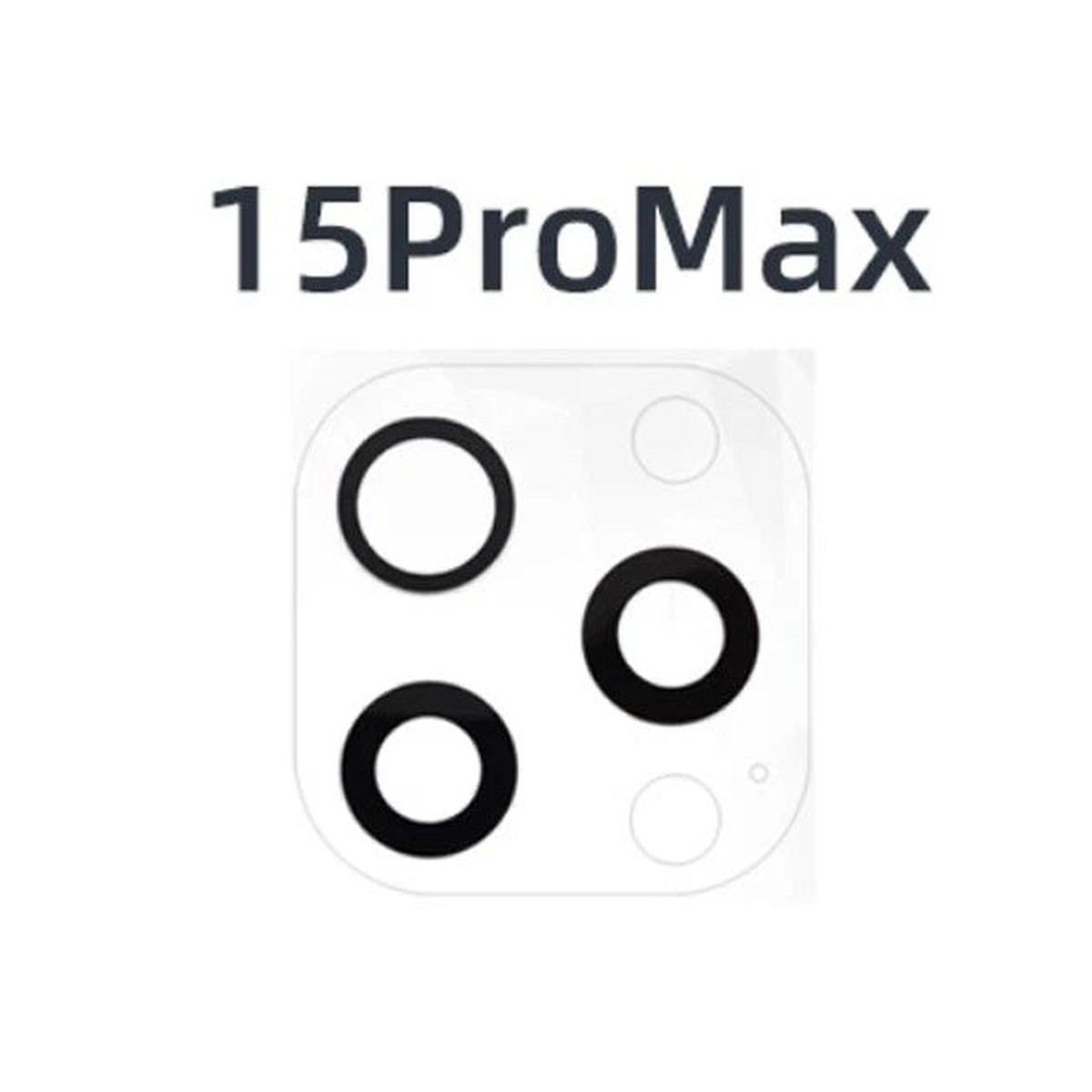 Lente de cámara trasera con soporte y bisel para iPhone 15 Pro Max, plateado — imagen 2