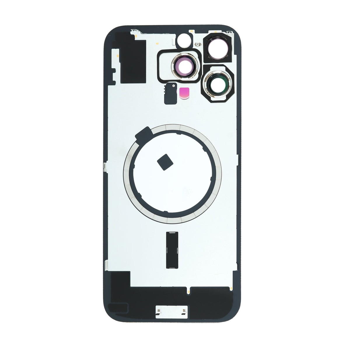 Cristal trasero con marco / imán MagSafe / lente de cámara / bisel de cámara / placa metálica para iPhone 16 Pro Max, titanio desierto — imagen 2